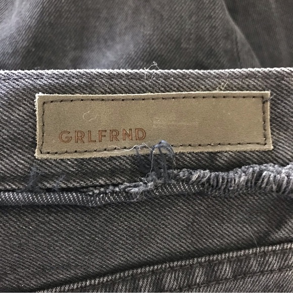 GRLFRND High Rise Chewed Hem Karolina Jeans in Excuse My French Sz 29 Button Fly - Picture 11 of 16